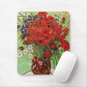 Van Gogh Red Poppies en Daisies Muismat (Met muis)