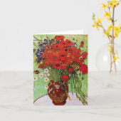 Van Gogh Red Poppies en Daisies Note Card Kaart (Gele Bloem)