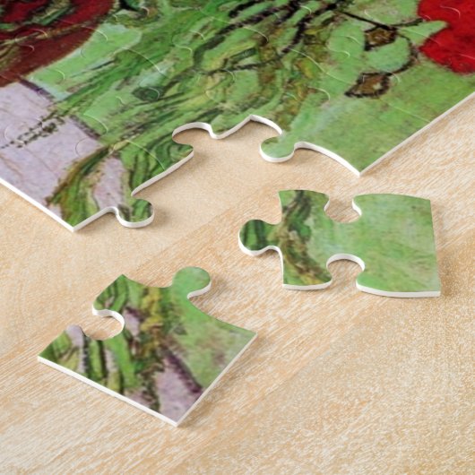 Van Gogh Red Poppies en Daisies Puzzle Legpuzzel (Zijkant)