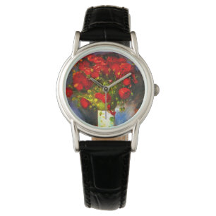 Van Gogh Red Poppies Horloge