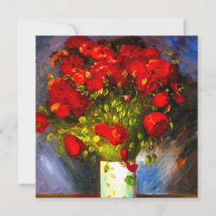 Van Gogh Red Poppies Kaart