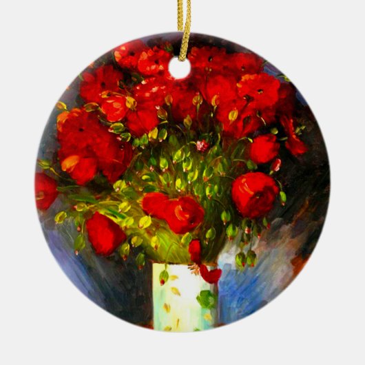 Van Gogh Red Poppies Keramisch Ornament (Voorkant)
