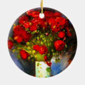 Van Gogh Red Poppies Keramisch Ornament (Achterkant)