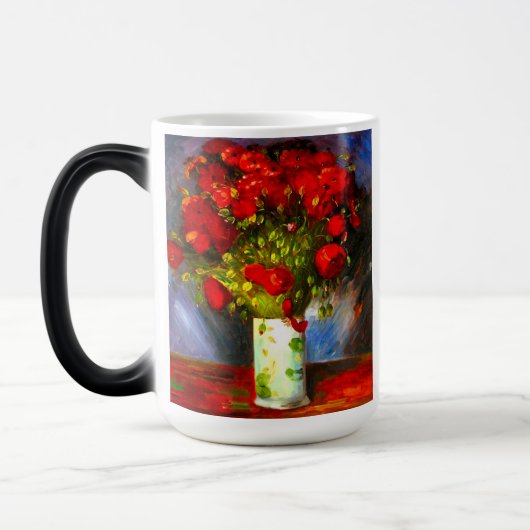 Van Gogh Red Poppies Magische Mok (Links)