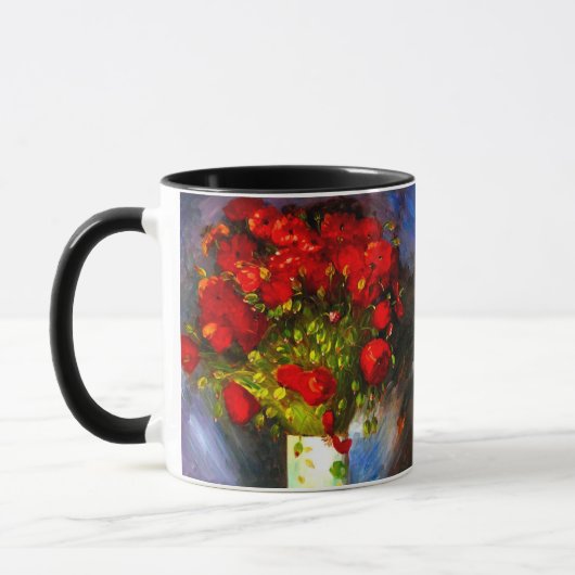 Van Gogh Red Poppies Mok (Links)