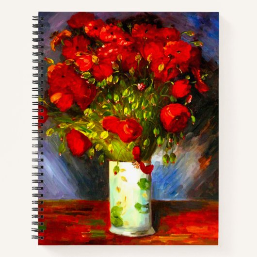Van Gogh Red Poppies Notitieboek (Voorkant)