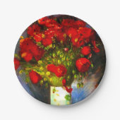 Van Gogh Red Poppies Papieren Bordje (Voorkant)
