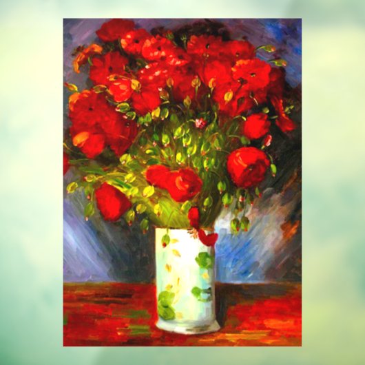 Van Gogh Red Poppies Raamsticker (Vel 3)