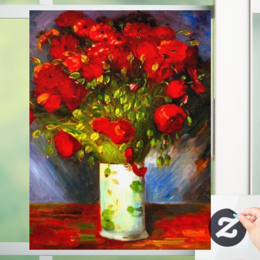 Van Gogh Red Poppies Raamsticker (Huis)