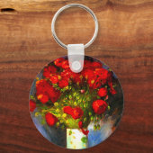 Van Gogh Red Poppies Sleutelhanger (Voorkant)