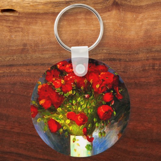 Van Gogh Red Poppies Sleutelhanger (Voorkant)