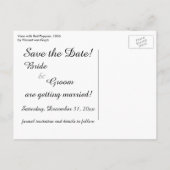 Van Gogh Red Poppies,  sparen de Datum Aankondigingskaart (Achterkant)