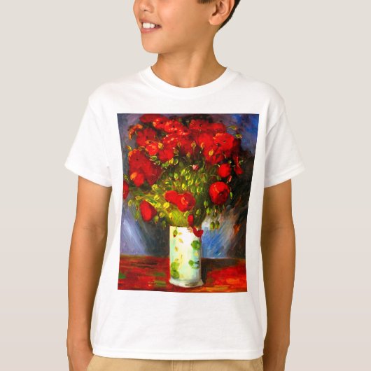 Van Gogh Red Poppies T-shirt (Voorkant)