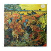 Van Gogh Red Vineyards in Arles Tile Tegeltje (Voorkant)