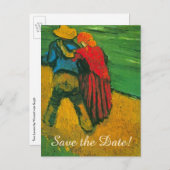 Van Gogh redt de Datum! Twee luiken Aankondigingskaart (Voorkant / Achterkant)