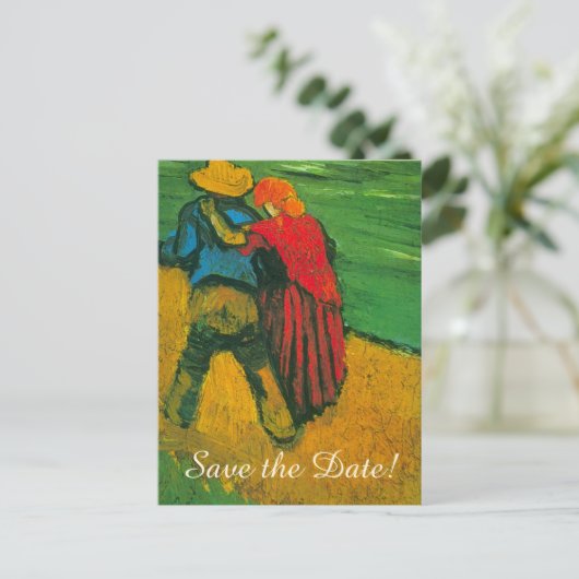 Van Gogh redt de Datum! Twee luiken Aankondigingskaart (Staand voorkant)