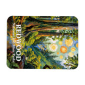 Van Gogh Redwood National Park Hiking Trail Modern Magneet (Horizontaal)