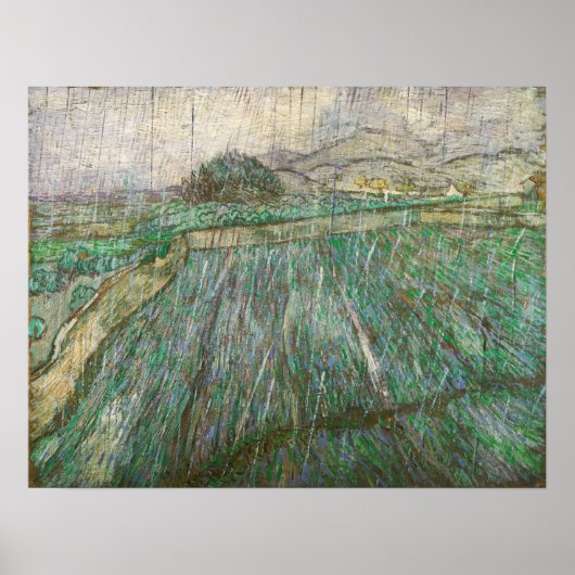 Van Gogh - Regen Poster (Voorkant)