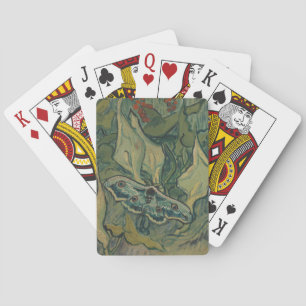 Van Gogh Reuzenpauw Nachtvlinder Vintage Natuurkun Pokerkaarten