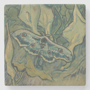Van Gogh Reuzenpauwvlinder Vintage Natuur KunstVan Stenen Onderzetter