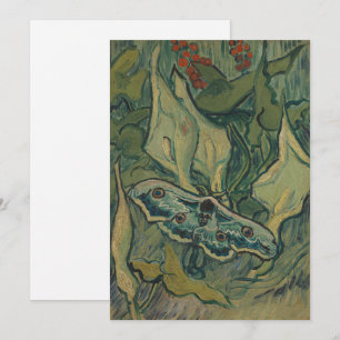 Van Gogh Reuzenpauwvlinder Vintage NatuurkunstVan Feestdagenkaart