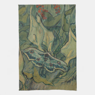 Van Gogh Reuzenpauwvlinder Vintage NatuurkunstVan  Theedoek