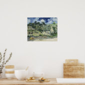 Van Gogh - Rietgedekte Huizen in Cordeville Poster (Keuken)