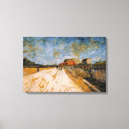 Van Gogh Road die langs de Parijse ramee rijdt Canvas Afdruk (Voorkant)