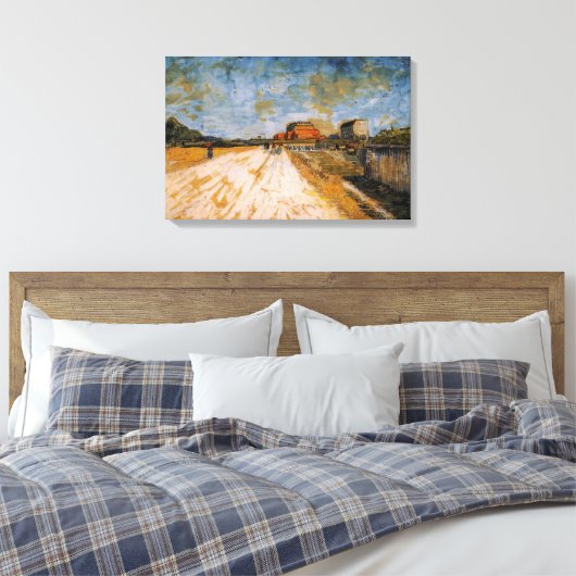 Van Gogh Road die langs de Parijse ramee rijdt Canvas Afdruk (Insitu (Slaapkamer))