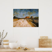 Van Gogh Road die langs de Parijse ramee rijdt Poster (Keuken)