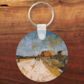 Van Gogh Road die langs de Parijse ramee rijdt Sleutelhanger (Voorkant)