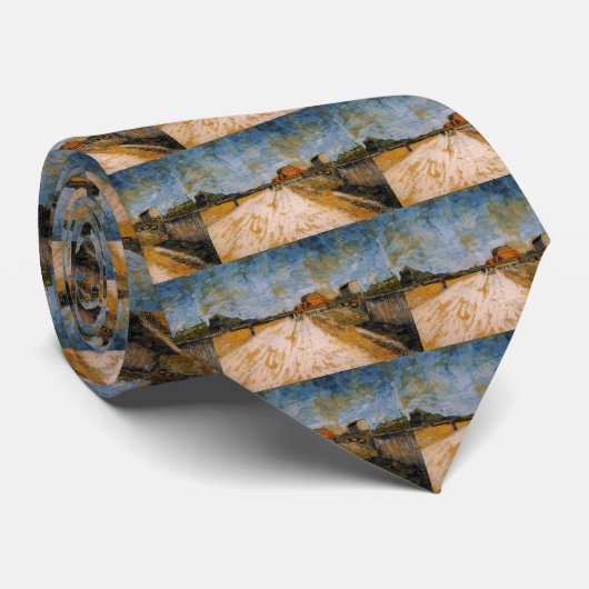 Van Gogh Road die langs de Parijse ramee rijdt Stropdas (Opgerold)