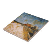 Van Gogh Road die langs de Parijse ramee rijdt Tegeltje (Zijkant)