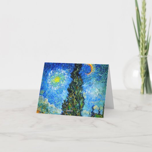 Van Gogh Road met Cypress en Star (Achterkant)