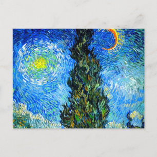Van Gogh Road met Cypress en Star Briefkaart