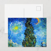 Van Gogh Road met Cypress en Star Briefkaart (Voorkant / Achterkant)