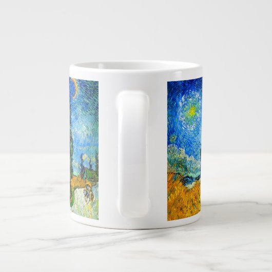 Van Gogh Road met Cypress en Star Grote Koffiekop (Achterkant)