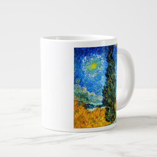 Van Gogh Road met Cypress en Star Grote Koffiekop (Voorkant rechts)