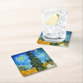 Van Gogh Road met Cypress en Star Kartonnen Onderzetters (Insitu)