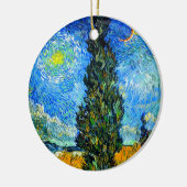 Van Gogh Road met Cypress en Star Keramisch Ornament (Links)