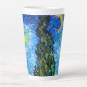 Van Gogh Road met Cypress en Star Latte Mok (Voorkant)