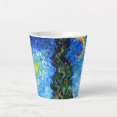 Van Gogh Road met Cypress en Star Latte Mok (Voorkant)