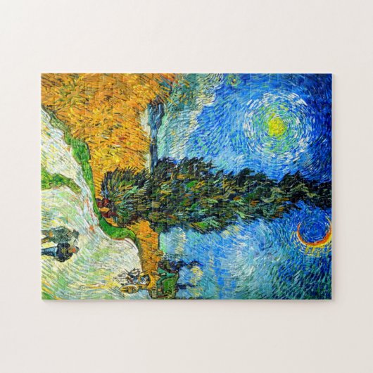 Van Gogh Road met Cypress en Star Legpuzzel (Horizontaal)