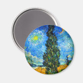 Van Gogh Road met Cypress en Star Magneet (Voorkant / Achterkant)