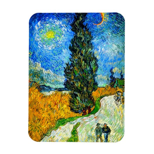 Van Gogh Road met Cypress en Star Magneet (Verticaal)