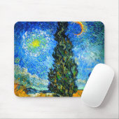 Van Gogh Road met Cypress en Star Muismat (Met muis)
