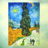 Van Gogh Road met Cypress en Star Raamsticker (Vel 3)