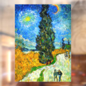 Van Gogh Road met Cypress en Star Raamsticker (Vel 2)