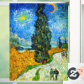 Van Gogh Road met Cypress en Star Raamsticker (Huis)