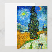 Van Gogh Road met Cypress en Star Save The Date (Voorkant / Achterkant)